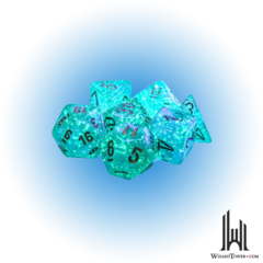 Borealis - Polyhedral 7-Die Set - Teal / Gold Luminary